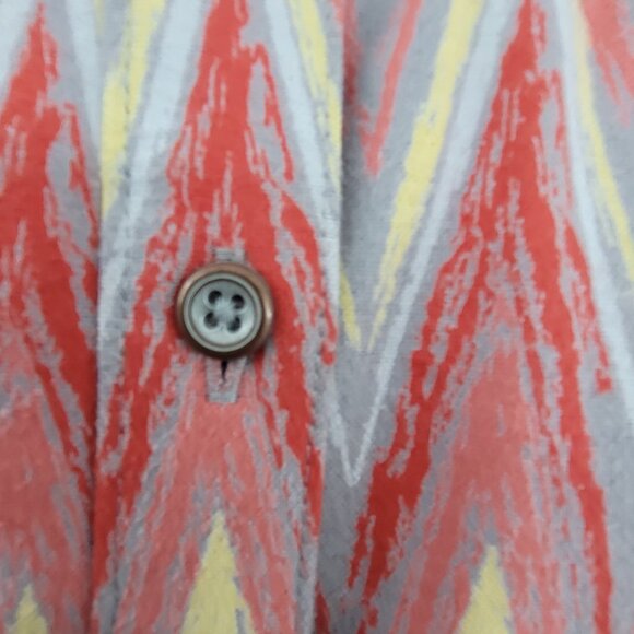 Cabela's Flannel Shirt Women's L Multicolor Chevron Long Sleeve Button Pockets - Picture 14 of 16